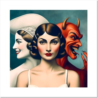 Girl undecided between good and evil, after all, am I good or am I bad? Posters and Art